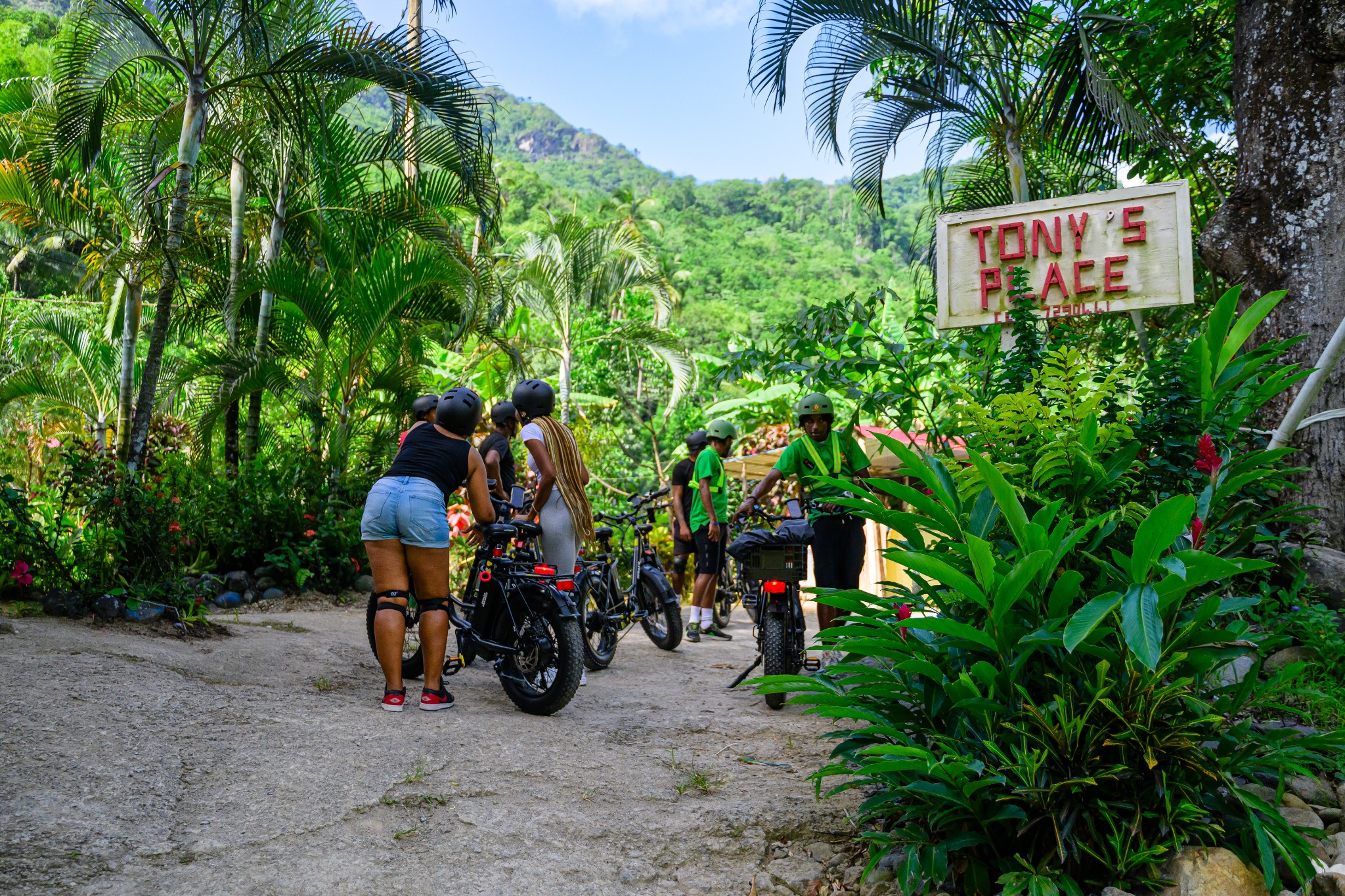 Pedal's Paradize riders visiting Tony's Place in Canaries